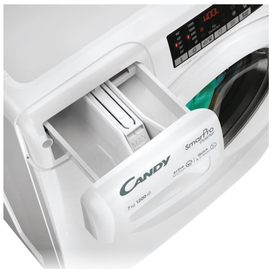 Candy CO4 274TWM6/1-S, lavadora de carga frontal, libre instalación, 7kg, 1400 rpm, blanca, clase A