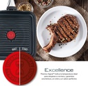 Tefal Excellence, sartén grill de aluminio fundido, 26x26cm, para todo tipo de cocinas