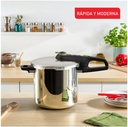 Tefal P2584402, olla a presión secure trendy, 8l, verde con cestillo, 2 programas de cocción