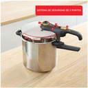 Tefal P2584402, olla a presión secure trendy, 8l, verde con cestillo, 2 programas de cocción
