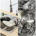 Tefal P2584402, olla a presión secure trendy, 8l, verde con cestillo, 2 programas de cocción