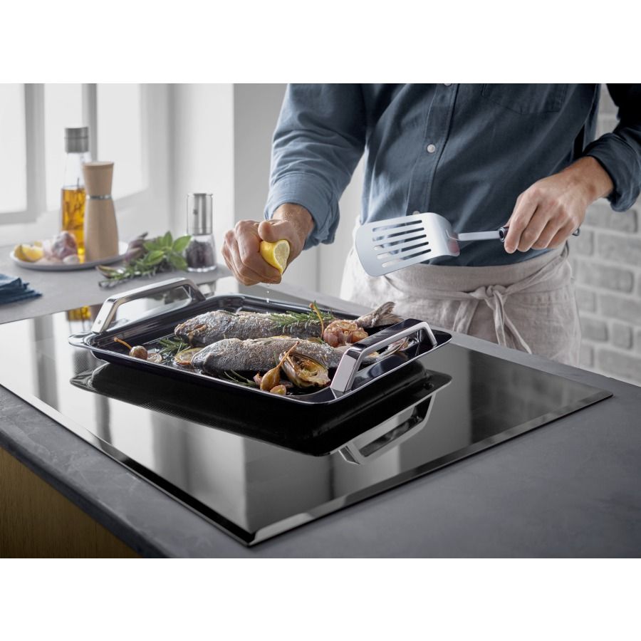 WMF FusionTec, plancha teppanyaki, anti-adherencia, apta para todo tipo de fuegos, 2 asas