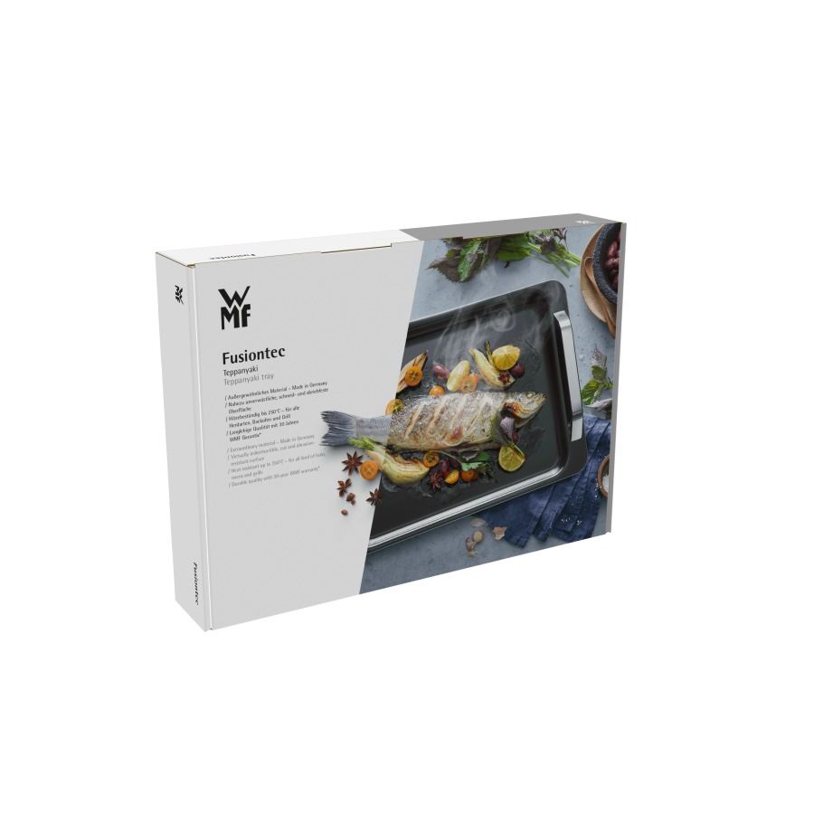 WMF FusionTec, plancha teppanyaki, anti-adherencia, apta para todo tipo de fuegos, 2 asas