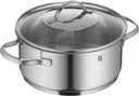 WMF Provence Plus, batería de cocina 5 piezas, base TransTherm, tapas de cristal, piezas inox