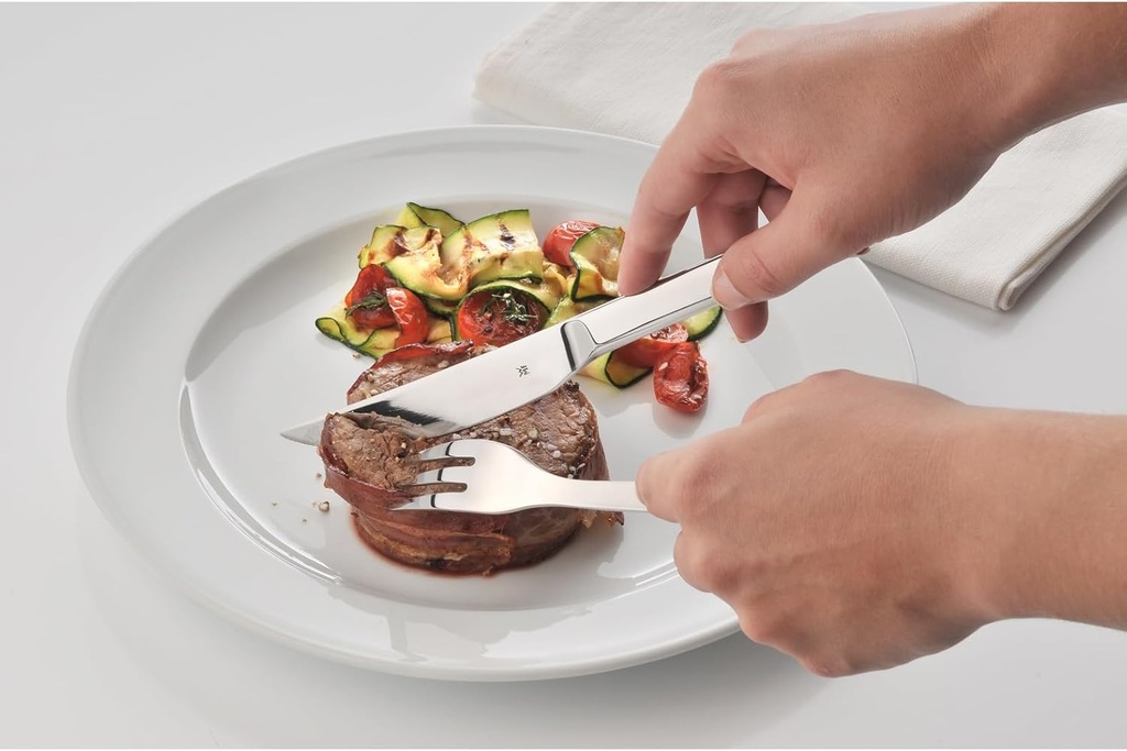 WMF Nuova, set de 6 cuchillos de carne, acero inox