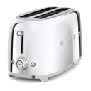 Smeg TSF02SSEU, tostadora de acero inox, ranuras extralargas, 6 niveles de tostado