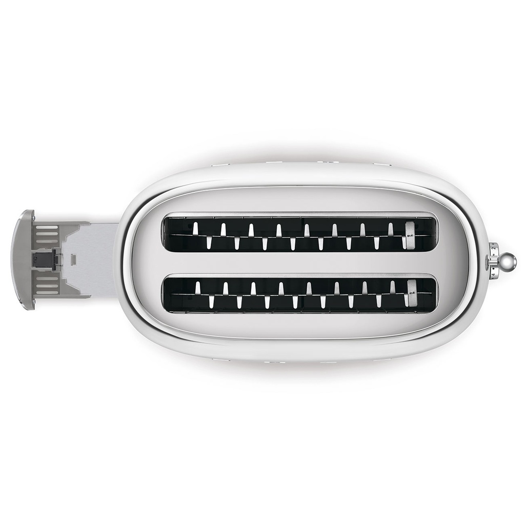 Smeg TSF02SSEU, tostadora de acero inox, ranuras extralargas, 6 niveles de tostado