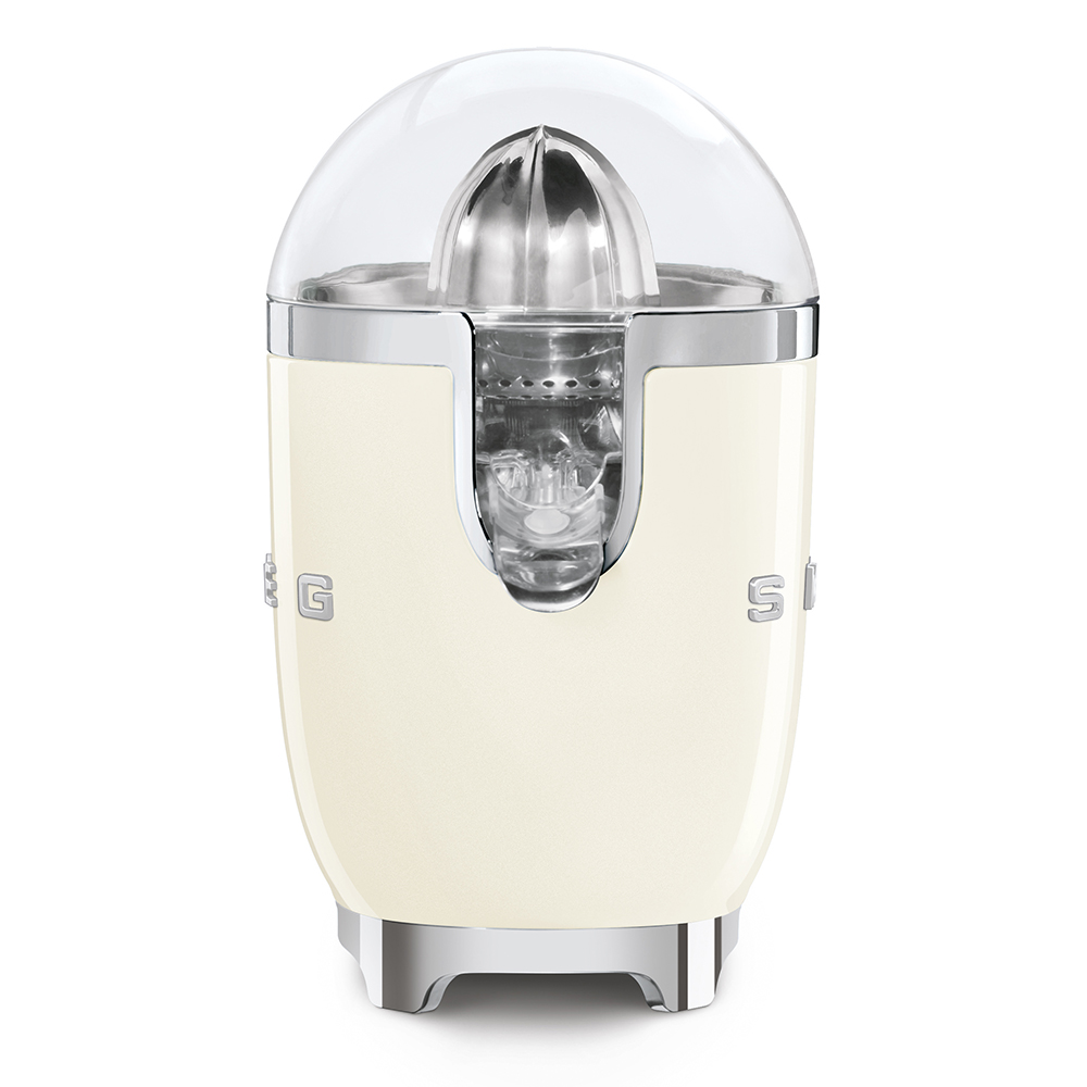 Smeg CJF11CREU, exprimidor eléctrico, presión manual, color crema brillante