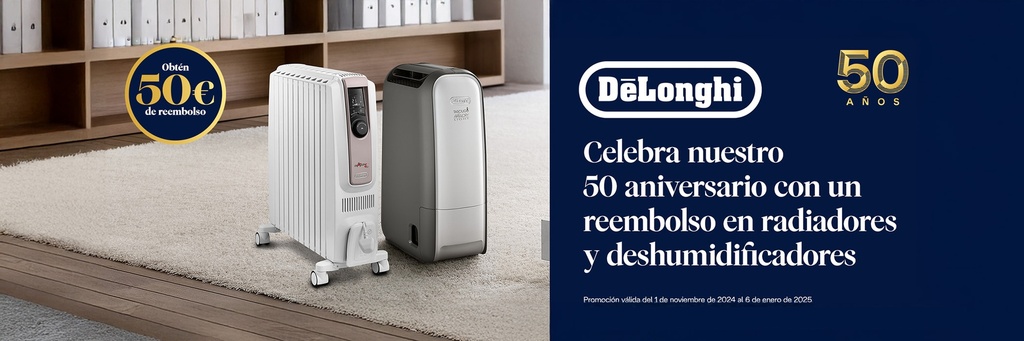 DeLonghi TRD40615, radiador de aceite dragon 4, 1500w, 6 elementos, 3 ajustes potencia, (50€ reembolso)