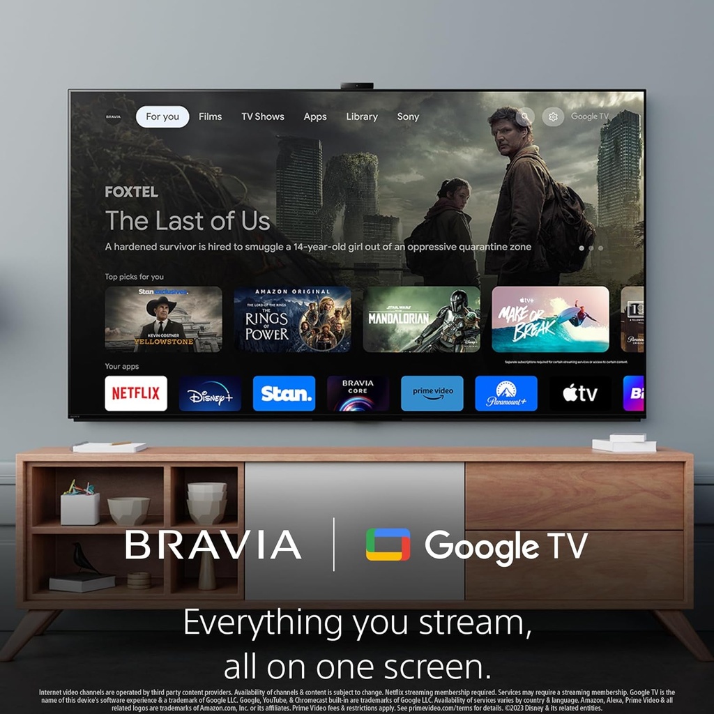 Sony Bravia KD55X80L, Smart TV, LED 55" 4K, Google TV, Alto Rango Dinámico (HDR), negro