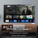 Sony Bravia KD55X80L, Smart TV, LED 55" 4K, Google TV, Alto Rango Dinámico (HDR), negro