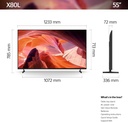 Sony Bravia KD55X80L, Smart TV, LED 55" 4K, Google TV, Alto Rango Dinámico (HDR), negro