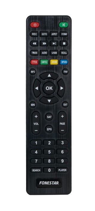 Fonestar RDS-585WHD, decodificador y receptor satélite, Full HD, Ethernet y Wi-Fi, negro