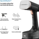 Braun GS7077BK, plancha de vapor vertical QuickStyle 7, 1600w, 250ml, FreeGlide 3D, negro