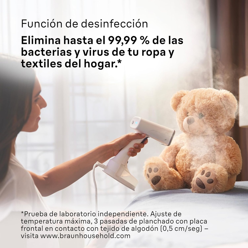 Braun GS5011PU, plancha de vapor vertical QuickStyle 5, 1200w, 150 ml, 22 g/min, blanco
