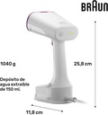 Braun GS5011PU, plancha de vapor vertical QuickStyle 5, 1200w, 150 ml, 22 g/min, blanco