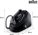 Braun IS5249BK, centro de planchado CareStyle 5, FreeGlide 3D, FastClean Ultimate, 2400w, 7,5 bares, negro