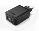 Hama 00183321, adaptador de corriente, 42w, USB-A y USB-C, Power Delivery y Qualcomm, color negro