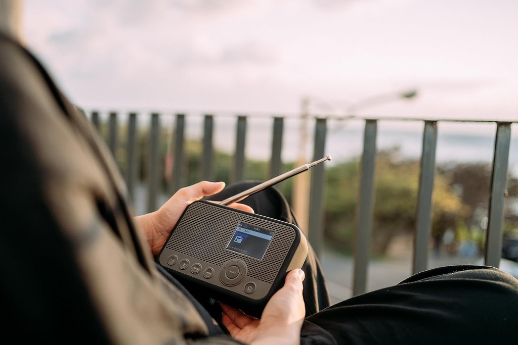 Sangean WFR39, radio digital portátil por internet, Spotify Connect, FM-RDS, DAB+, USB-C, color negro