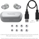 Technics EAHAZ40ES, auriculares Bluetooth, True Wireless, multipunto, uso de 25h, color plata