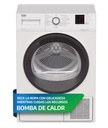 Beko DHS 7413 GA0, secadora bomba de calor, 7kg, OptiSense, AquaWave, blanco, clase A++