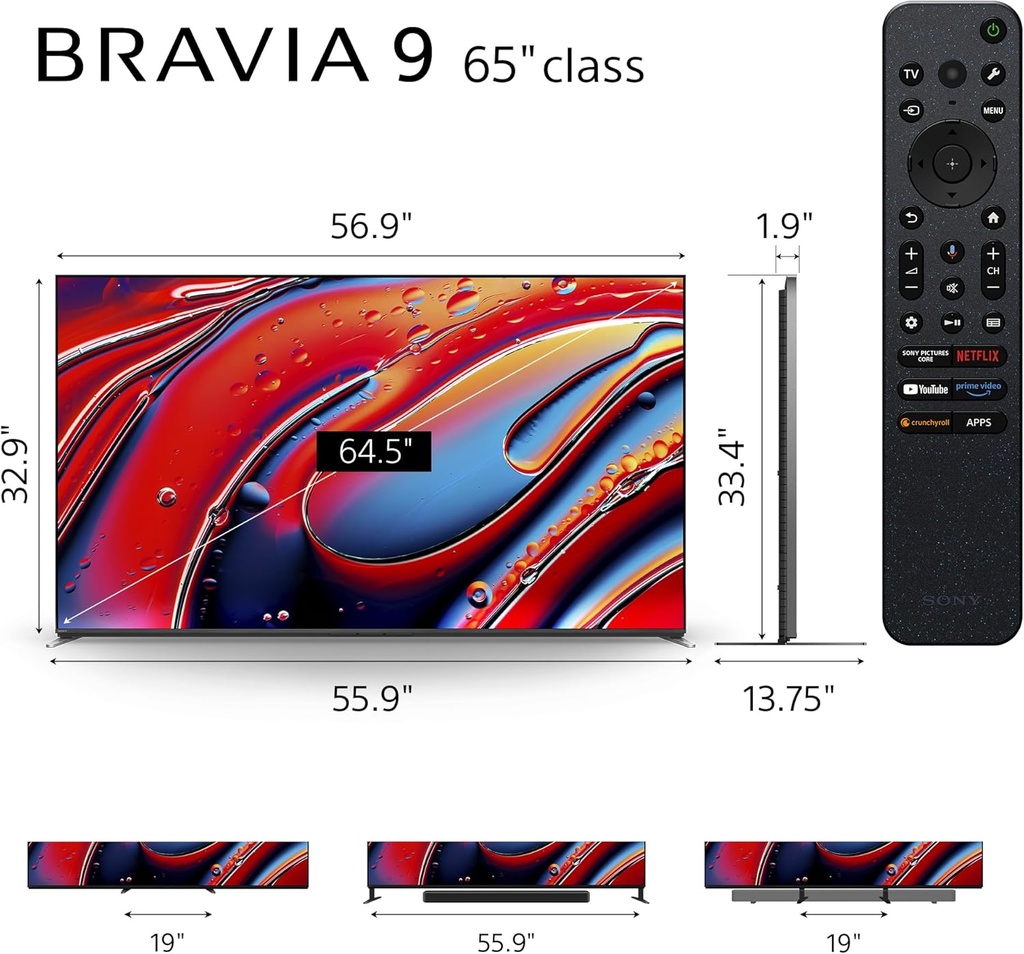 Sony K-65XR90 Bravia 9, QLED Mini LED