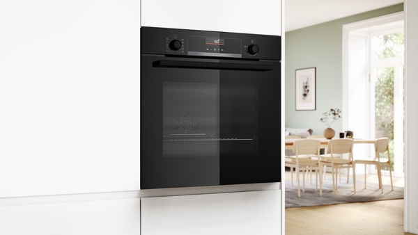 Bosch HBG536EB3, horno multifunción, serie 6, 60x60cm, EcoClean, 3D Hotair, negro
