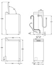 AEG LTA6G7331E, lavadora carga superior, serie 6000, 7kg, 1300 rpm, 90,3x39,7cm, ProSense, clase A