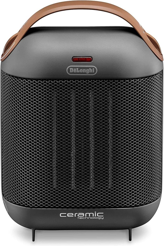 DeLonghi HFX30C18.AG, calefactor cerámico, 1800w, 2 velocidades, fácil transporte, negro