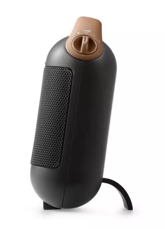 DeLonghi HFX30C18.AG, calefactor cerámico, 1800w, 2 velocidades, fácil transporte, negro
