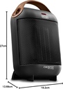 DeLonghi HFX30C18.AG, calefactor cerámico, 1800w, 2 velocidades, fácil transporte, negro