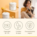 Panasonic CP-JNW01CW, bebedero para mascotas, 1,9L, 4 filtros, silencioso, blanco