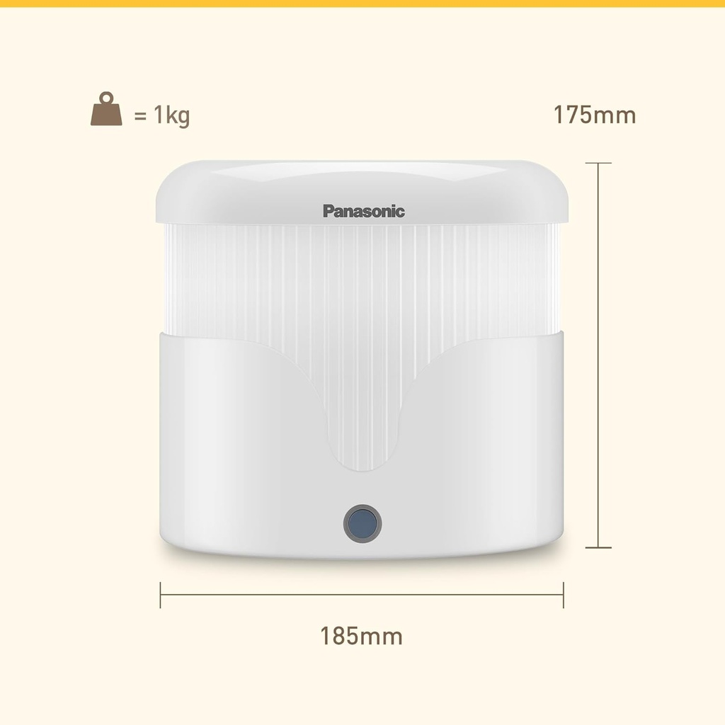 Panasonic CP-JNW01CW, bebedero para mascotas, 1,9L, 4 filtros, silencioso, blanco