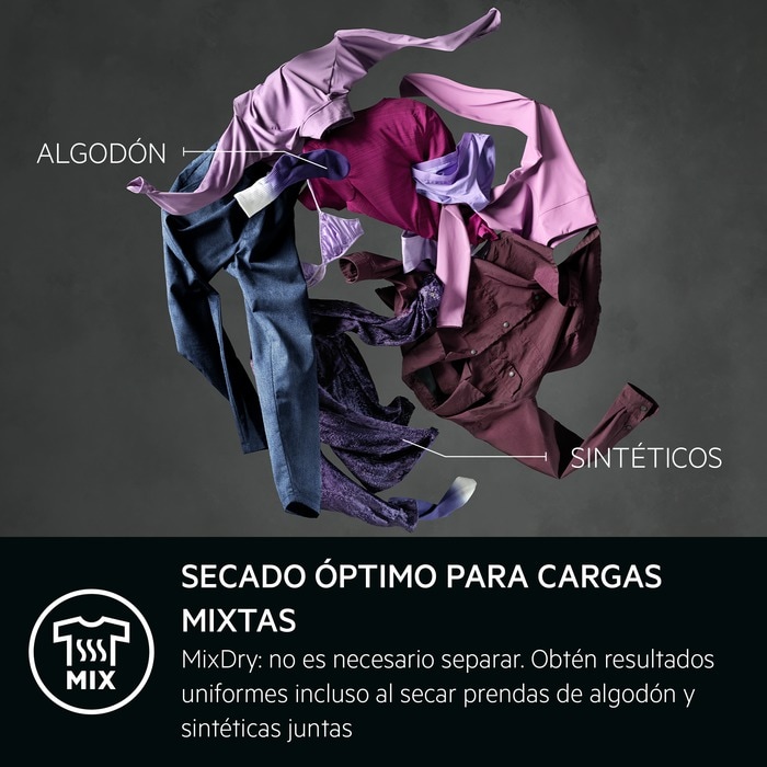 AEG TR839A4PB, secadora con bomba de calor, serie 8000, 9kg, AbsoluteCare, blanco, clase A+++