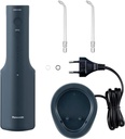 Panasonic EW-DJ66-A303, irrigador bucal recargable ultrasónico, 200ml, 2 boquillas, 5 niveles, azul