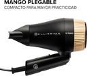 Bellissima B-Travel, secador de pelo de viaje, 1400w, 2 niveles, plegable, negro y dorado