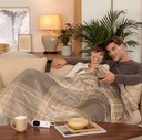 Daga Relax, manta suave XL eléctrica, 6 niveles temperatura, 150w, 140x180cm, beige