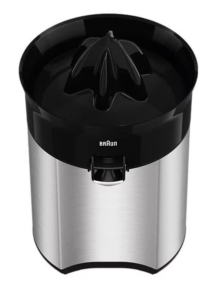 Braun CJ5050BK, exprimidor eléctrico CitrusQuick 5, 0,5l, 60w, negro/metal