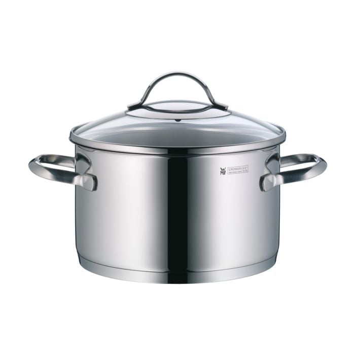 WMF Provence Plus, Juego de ollas 5 piezas, base TransTherm, tapas de cristal, piezas inox