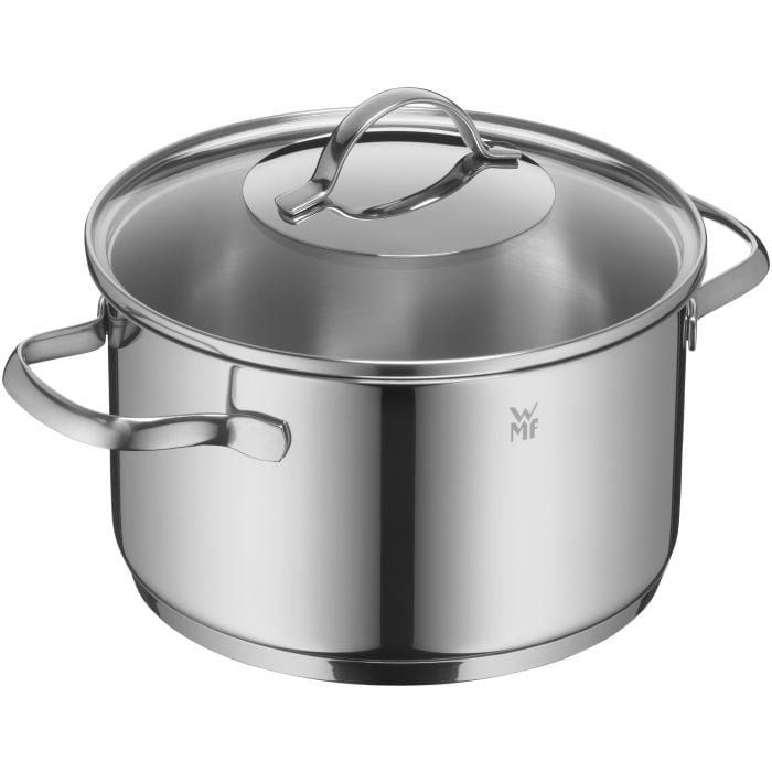 WMF Provence Plus, Juego de ollas 5 piezas, base TransTherm, tapas de cristal, piezas inox
