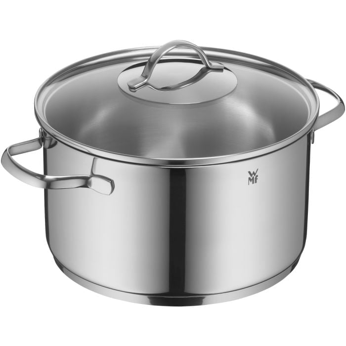 WMF Provence Plus, Juego de ollas 5 piezas, base TransTherm, tapas de cristal, piezas inox