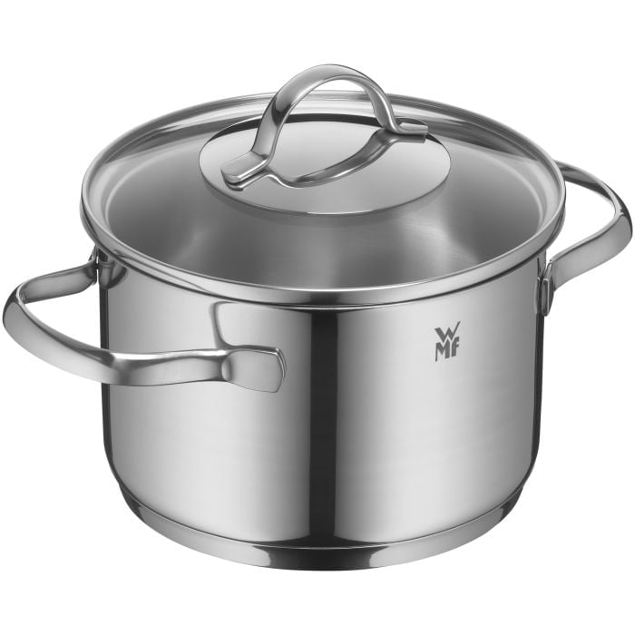 WMF Provence Plus, Juego de ollas 5 piezas, base TransTherm, tapas de cristal, piezas inox