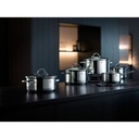 WMF Provence Plus, Juego de ollas 5 piezas, base TransTherm, tapas de cristal, piezas inox