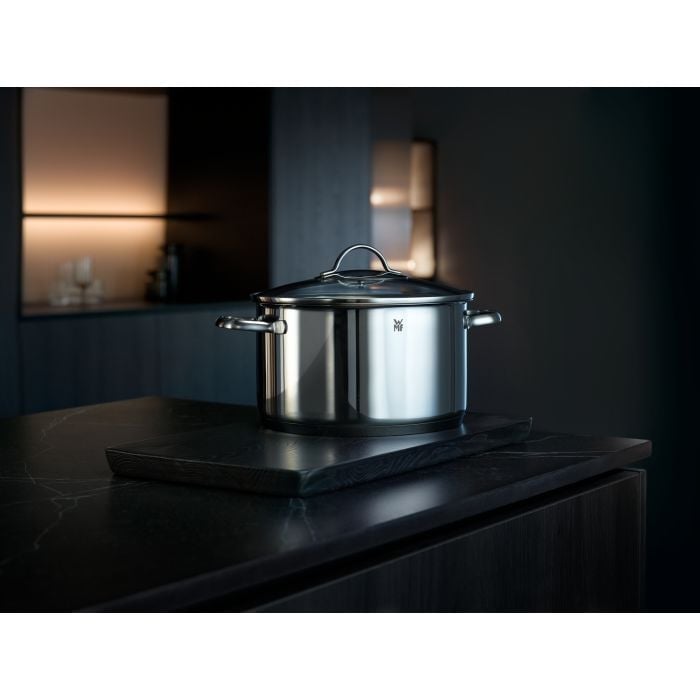WMF Provence Plus, Juego de ollas 5 piezas, base TransTherm, tapas de cristal, piezas inox