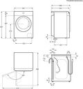 Electrolux EA2F6841CF, lavadora carga frontal, serie 500, 8kg, 1400rpm, blanca, clase A