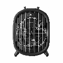 Midea NF20-20AB, calefactor compacto, 2000w, 2 niveles de calor, termostato regulable, color negro