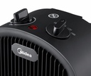 Midea NF20-20AB, calefactor compacto, 2000w, 2 niveles de calor, termostato regulable, color negro