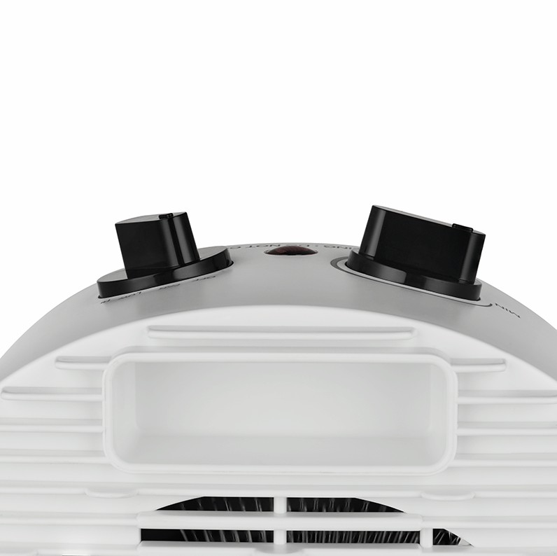 Midea NF20-20AW, calefactor compacto, 2000w, 2 niveles de calor, termostato regulable, color blanco