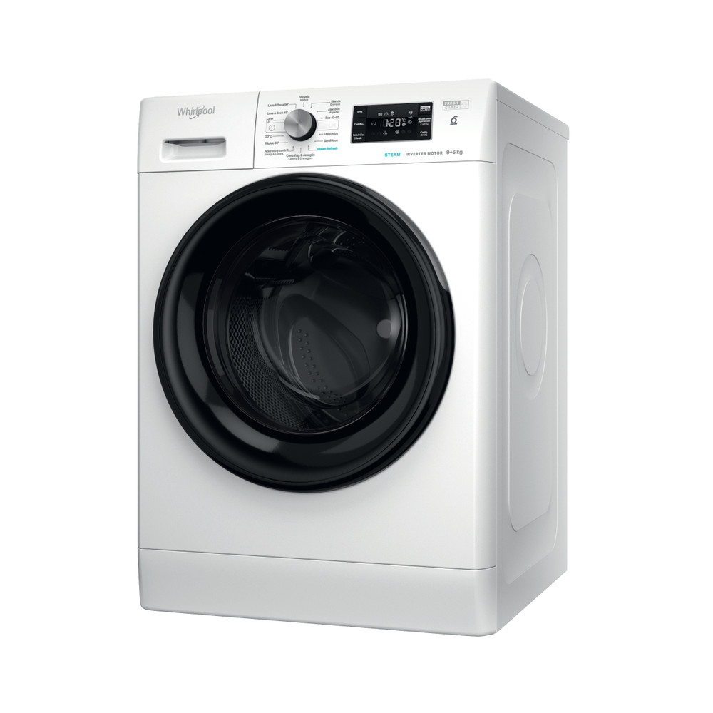 Whirlpool FFWDB 964369 BV SPT, lavadora secadora, 9/6kg, 1400rpm, 6th SENSE, blanca, clase D