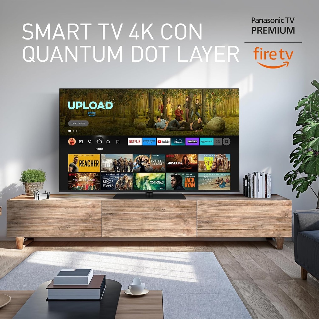 Panasonic TV-55W80AEZ, TV QLED 139 cm (55") UHD 4K, Dolby Vision, High Contrast, Smart TV